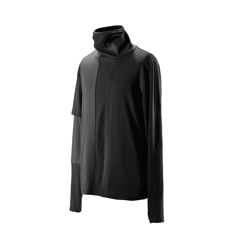 0030 DECONSTRUCTION HIGH COLLAR LONG SLEEVE T-SHIRT