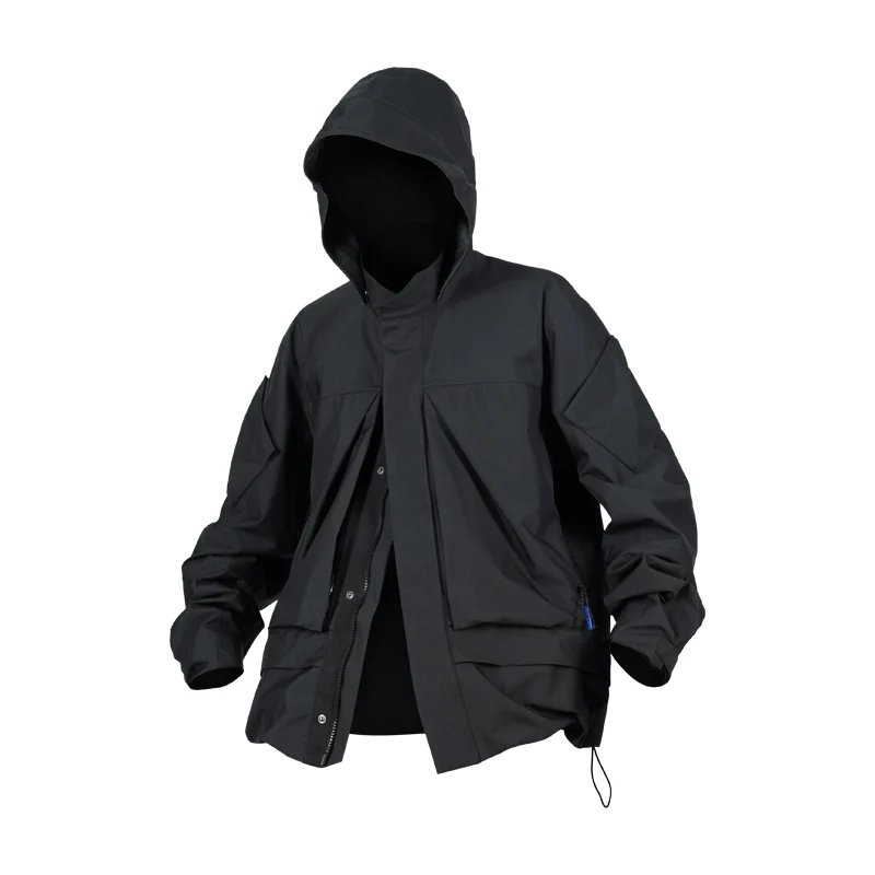 0256 DERMIZAX 3L HARD SHELL DETACHABLE HAT STAND UP COLLAR JACKET
