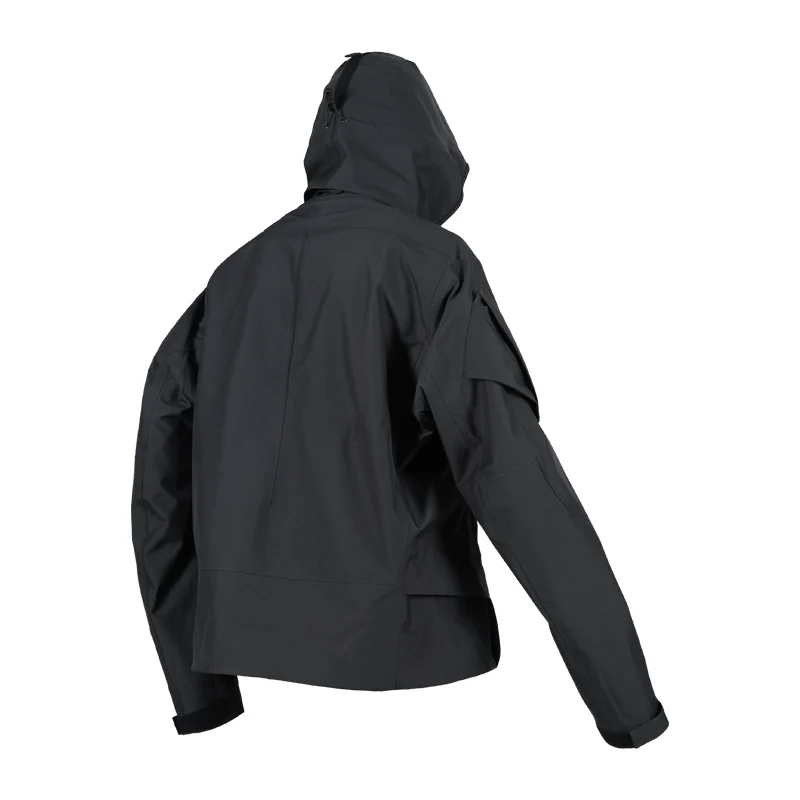 0256 DERMIZAX 3L HARD SHELL DETACHABLE HAT STAND UP COLLAR JACKET - Image 5