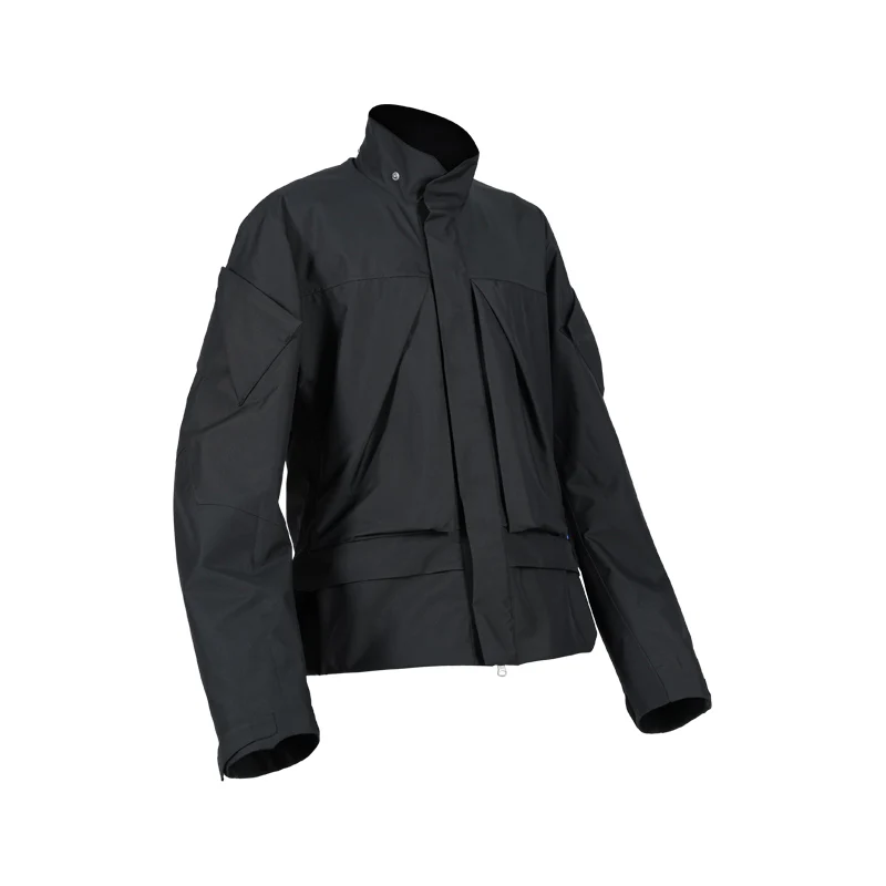 0256 DERMIZAX 3L HARD SHELL DETACHABLE HAT STAND UP COLLAR JACKET - Image 9