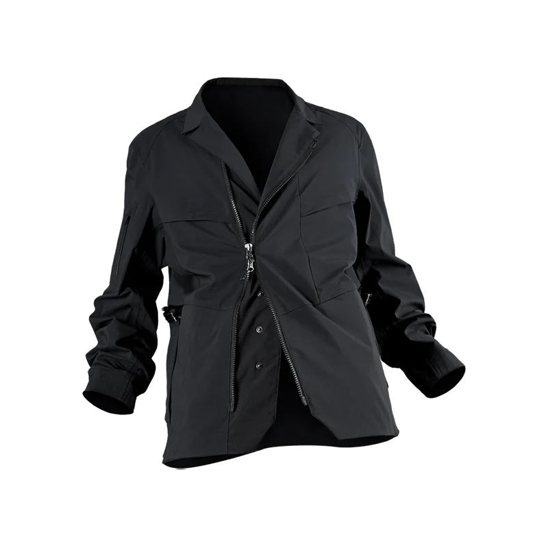 0263 V-SHAPED LAPEL POLARTEC NEOSHELL WATERPROOF SUIT JACKET - Image 2