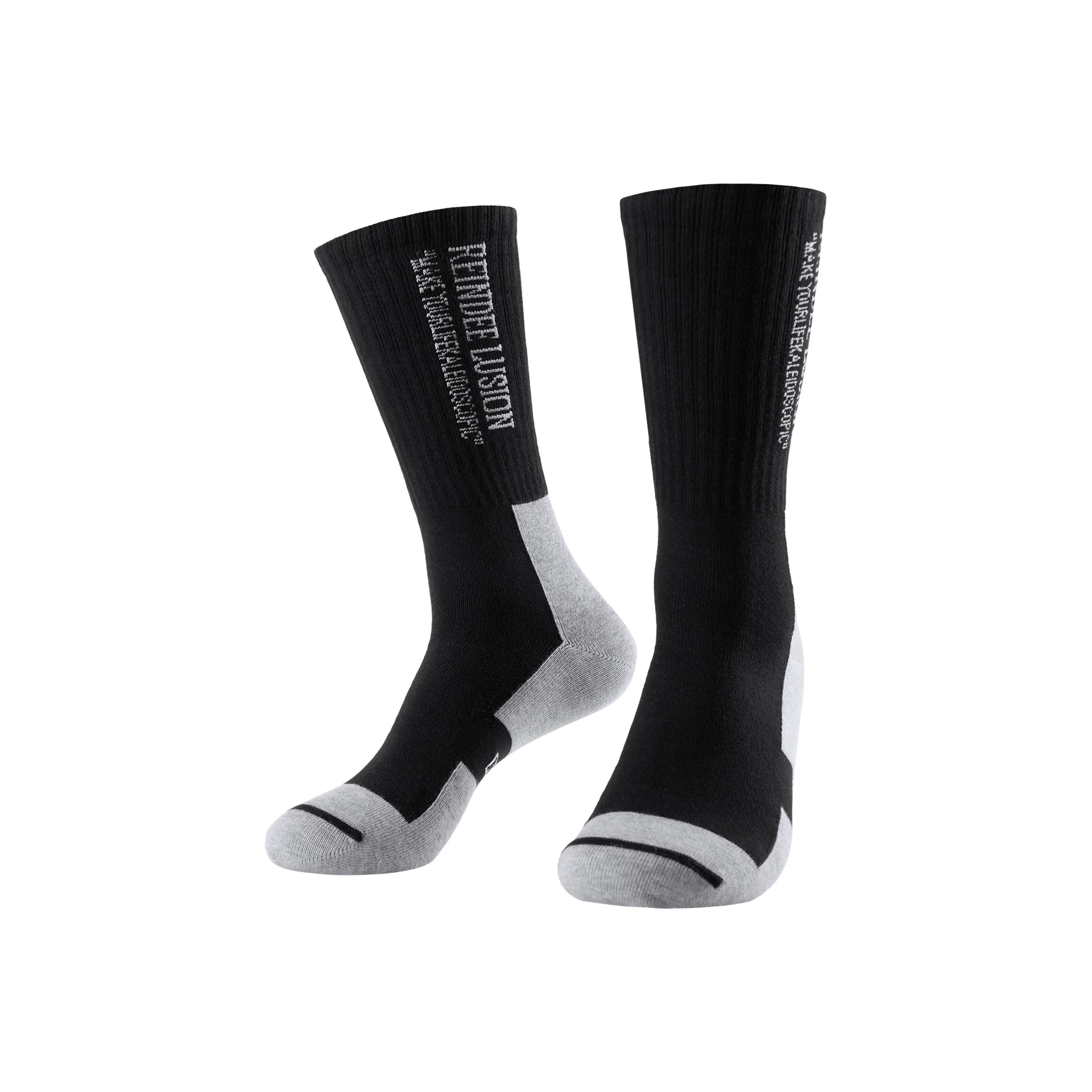 A025/A026 MODULE SPLICING SLOGAN COTTON SOCKS (SHORT/LONG) - Image 3